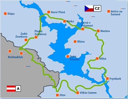 mapa Po stopách Adalberta Stiftera