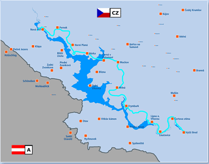 mapa Lipenská magistrála